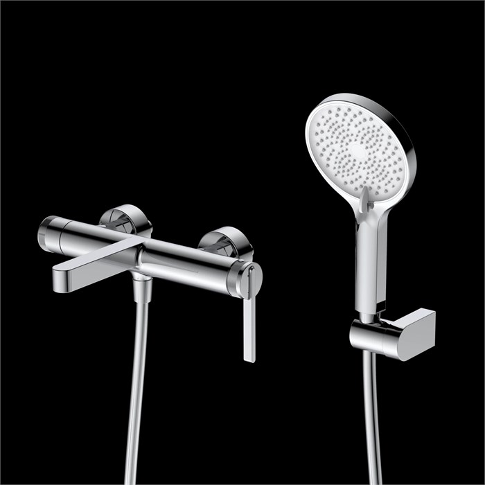 Смеситель для ванны с душем DQ Bonn короткий излив хром (DA1703201) DA1703201