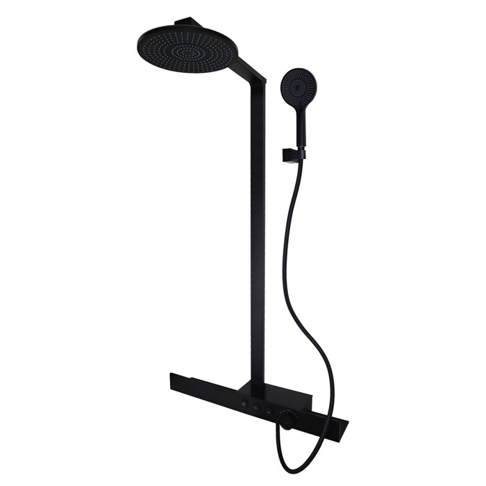 Душевая система Azario Deepsea термостатический картридж, черный (AZ-679008DB9PA) AZ-679008DB9PA