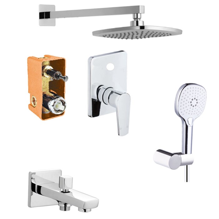 Промо-комплект AZARIO TREYA встраиваемый для ванны, хром (AZ-15680711) AZ-15680711