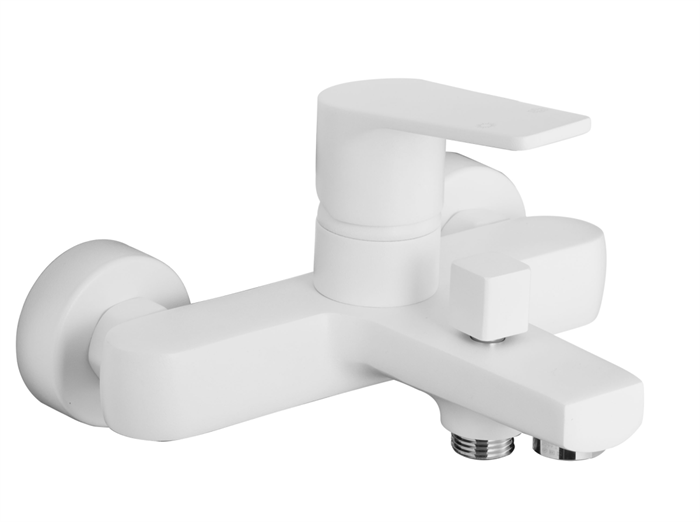 Смеситель для ванны AZARIO TREYA с коротким изливом, белый матовый (AZ-156805126) AZ-156805126