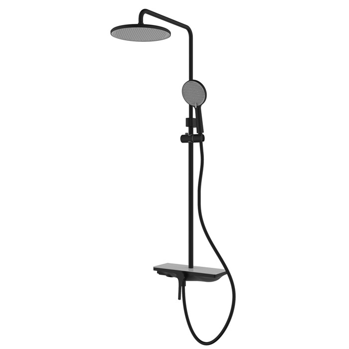 Душевая система Azario Ginkgo с верхним и ручным душем, керамический картридж, черный матовый (AZ-VPW238V95PA-1DJ1K22-ZH3A55) AZ-VPW238V95PA-1DJ1K22-ZH3A55