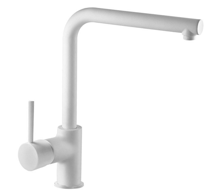 Смеситель для кухни AZARIO EVANS поворотный излив, керамический картридж, белый матовый (AZ-152944316) AZ-152944316