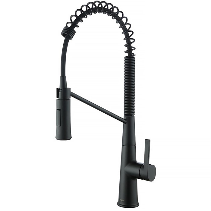 Смеситель для кухонной мойки Azario SPRING выдвижной излив, керамический картридж, черный (AZ-VGT569183PA) AZ-VGT569183PA