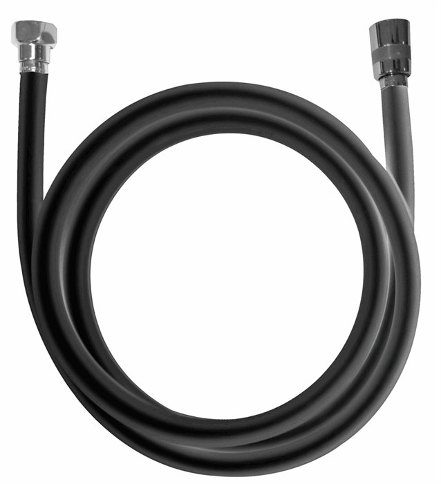 Душевой шланг Azario 150 см ПВХ с защитой от перекручивания черный матовый (AZ-157570124) AZ-157570124