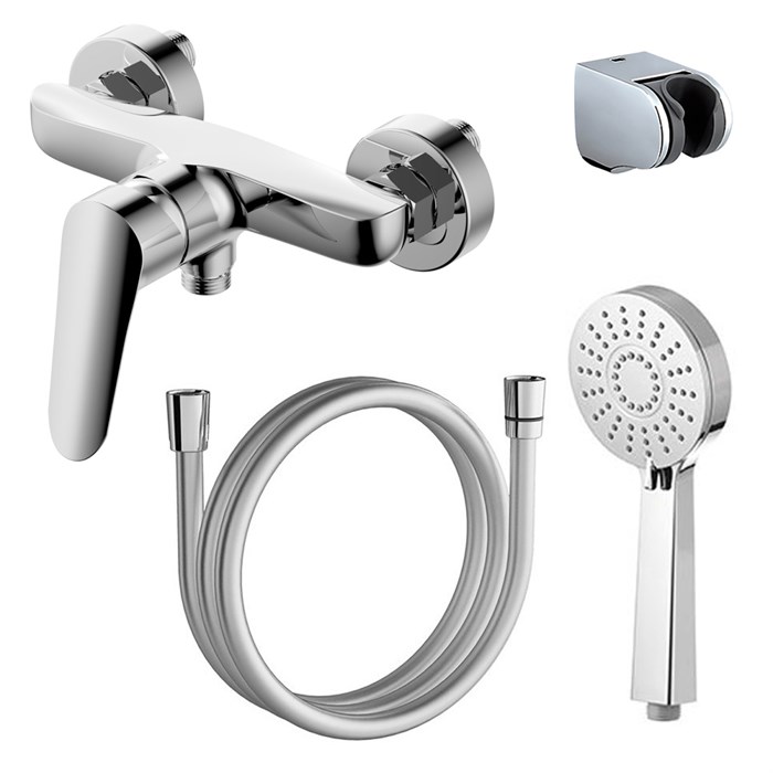 Смеситель для душа AZARIO CAMPO с ручным душем, керамический картридж, хром (AZ-KX338275C) AZ-KX338275C