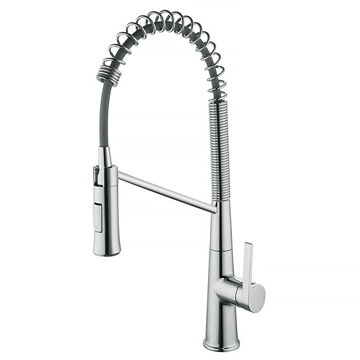 Смеситель для кухонной мойки Azario SPRING выдвижной излив, керамический картридж, хром (AZ-VGT569183C) AZ-VGT569183C