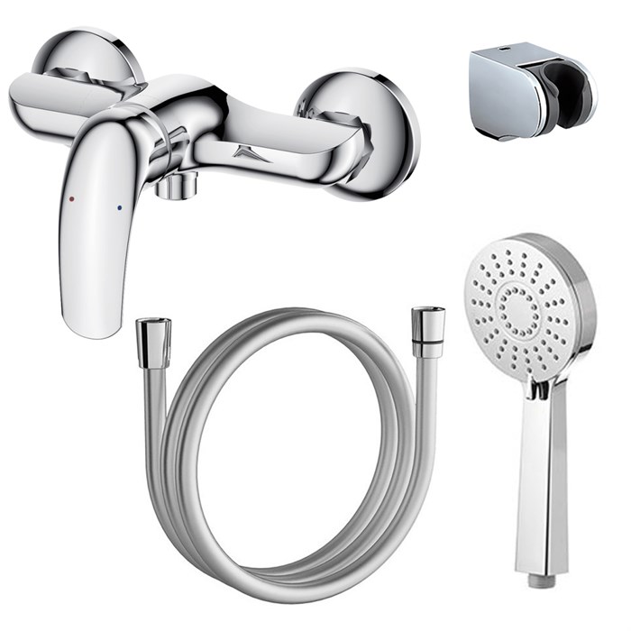 Смеситель для душа AZARIO TAVIRA с ручным душем, керамический картридж, хром (AZ-WKE33361C) AZ-WKE33361C