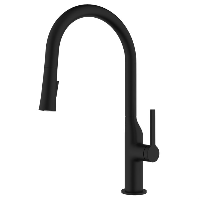 Смеситель для кухонной мойки Azario VINCENTE выдвижной излив, керамический картридж, черный матовый (AZ-VPV569064PA) AZ-VPV569064PA