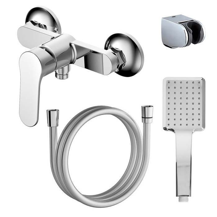 Смеситель для ванны AZARIO ELVIS с ручным душем, керамический картридж, хром (AZ-WWK338155C) AZ-WWK338155C