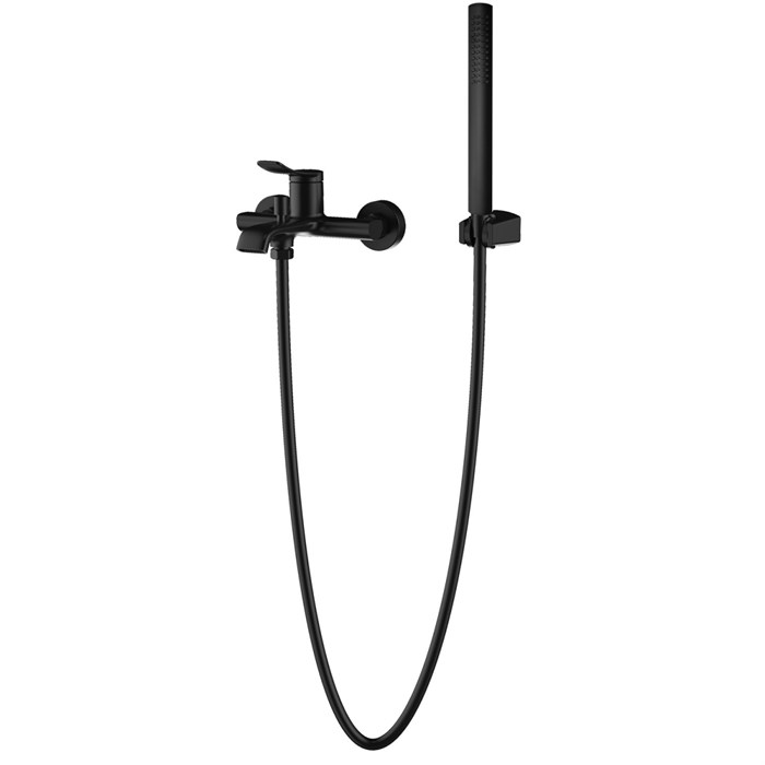 Смеситель для ванны и душа Azario ABILITY с ручным душем, керамический картридж, черный матовый (AZ-VRY238331PA) AZ-VRY238331PA