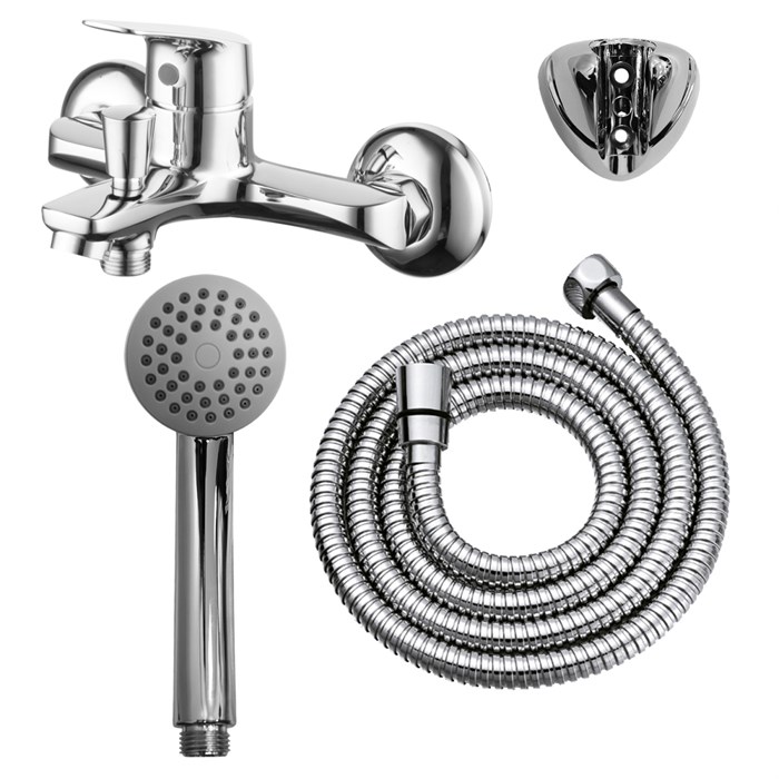 Смеситель для ванны и душа Azario с ручным душем, керамический картридж, хром (AZ-HU245906) AZ-HU245906