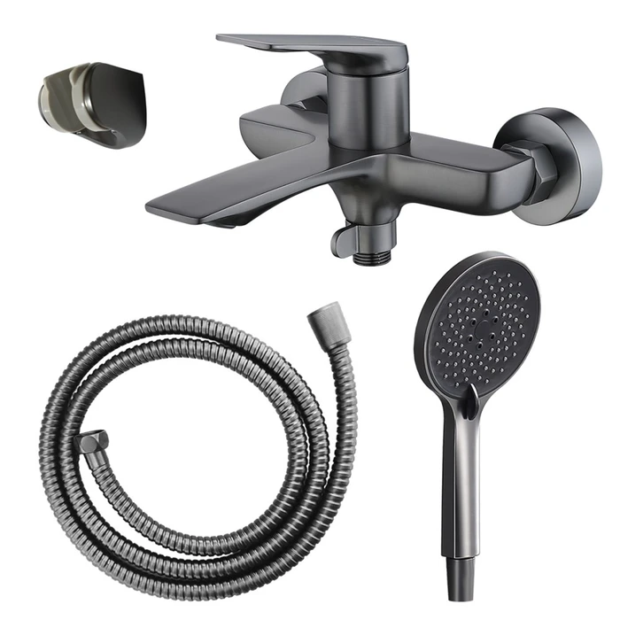 Ларси - Смеситель для ванны с ручным душем, серый графит AZ-K3049GR AZ-K3049GR