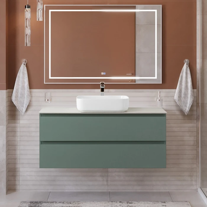 Тумба со столешницей подвесная BelBagno KRAFT 120 Еловый Матовый, столешница KEP-120-CEM 2074078906