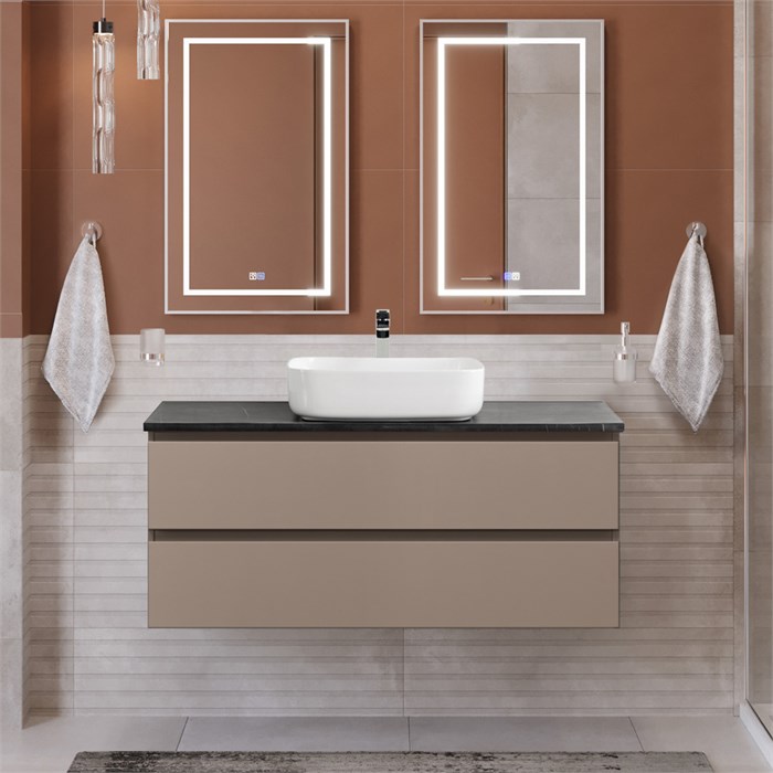 Тумба со столешницей подвесная BelBagno KRAFT 120 Бежевый матовый, столешница KEP-120-MNO 1556127251