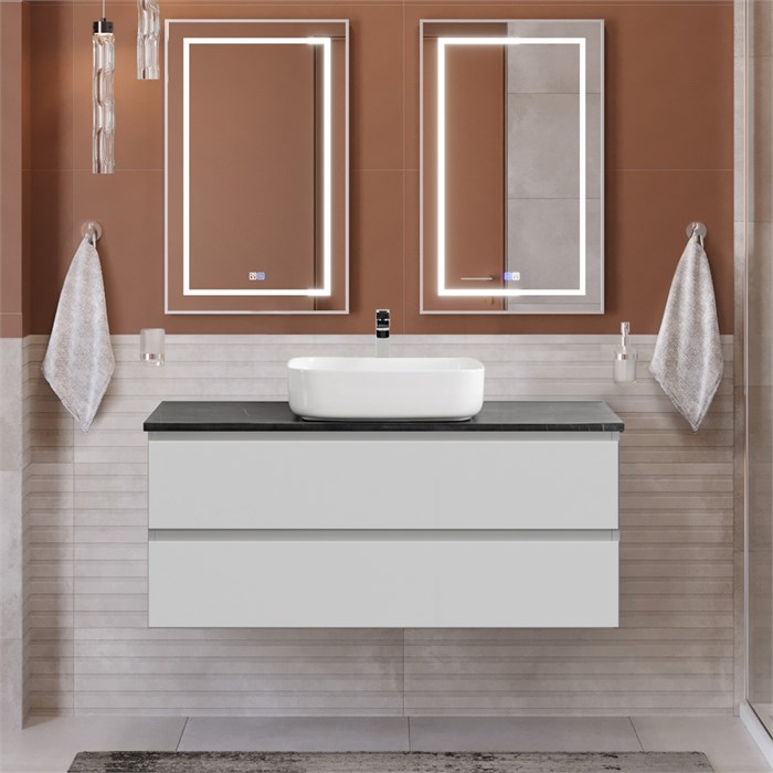 Тумба со столешницей подвесная BelBagno KRAFT 120 Bianco Opaco, столешница KEP-120-MNO 406405472
