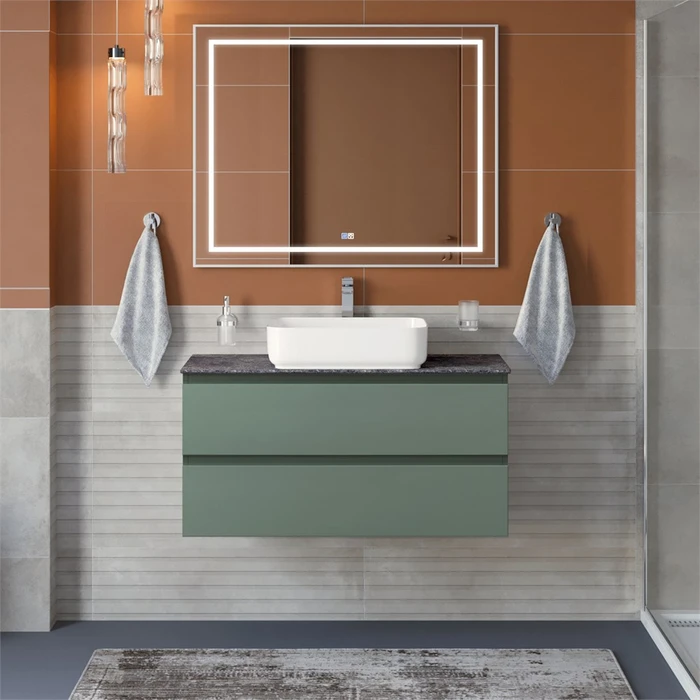 Тумба со столешницей подвесная BelBagno KRAFT 100 Еловый Матовый, столешница KEP-100-GRN 204858