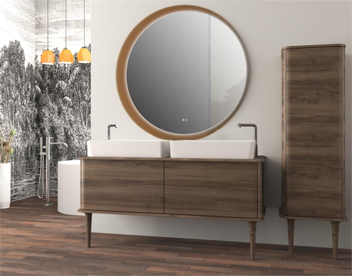 Тумба со столешницей подвесная CEZARES IDRA 144 Noce, столешница Noce 55841 203650