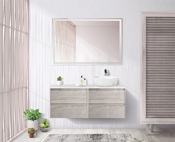 Тумба со столешницей подвесная BelBagno KRAFT 120 Rovere Galifax Bianco, раковина справа 200349