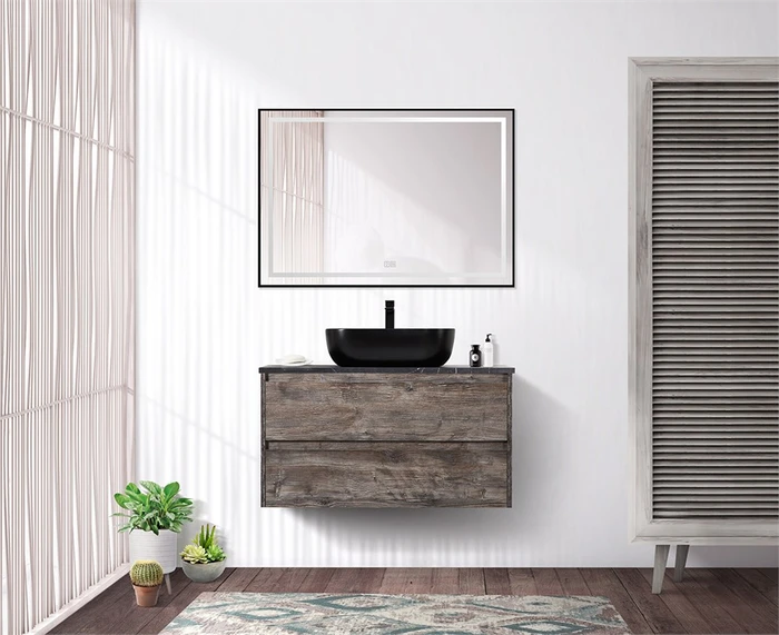Тумба со столешницей и накладной раковиной подвесная BelBagno KRAFT 80 Pino Pasadena 194855