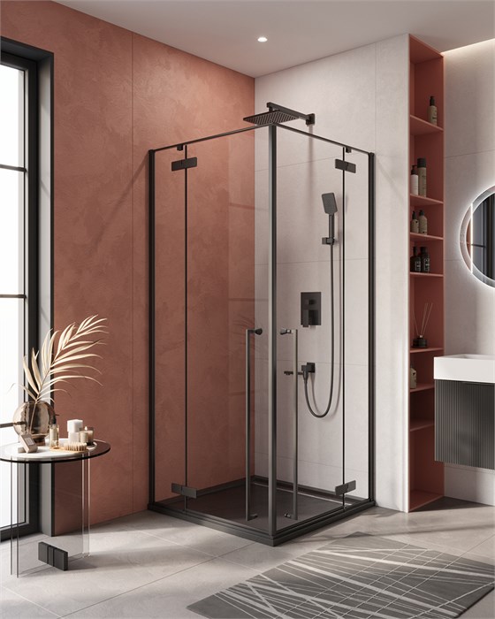 Душевой уголок Cezares LINER-A-2-90-C-NERO LINER-A-2-90-C-NERO