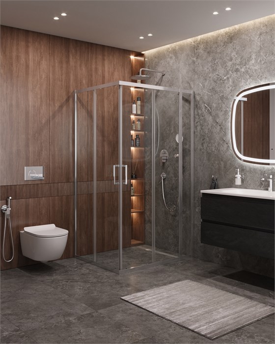 Душевой уголок CEZARES MOLVENO-AH-21-100+20-C-Cr-IV MOLVENO-AH-21-100+20-C-Cr-IV