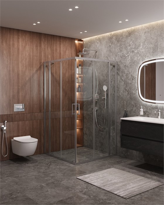 Душевой уголок CEZARES MOLVENO-A-22-80+30-C-Cr-IV MOLVENO-A-22-80+30-C-Cr-IV