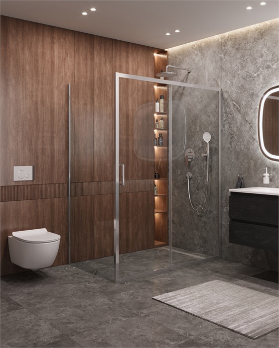 Душевой уголок CEZARES MOLVENO-AH-11-160/100-C-Cr-IV MOLVENO-AH-11-160/100-C-Cr-IV