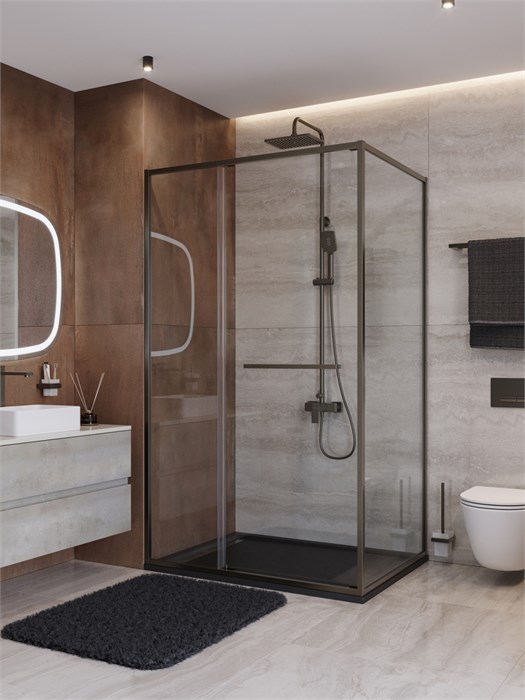 Душевой уголок CEZARES LUX-AH-FS-11-120/100-C-GM LUX-AH-FS-11-120/100-C-GM