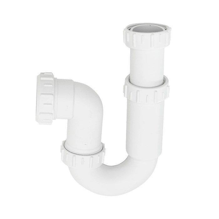Сифон U-образный гладкостенный Lemark для измельчителя пищевых отходов под мойку (9940100) 9940100