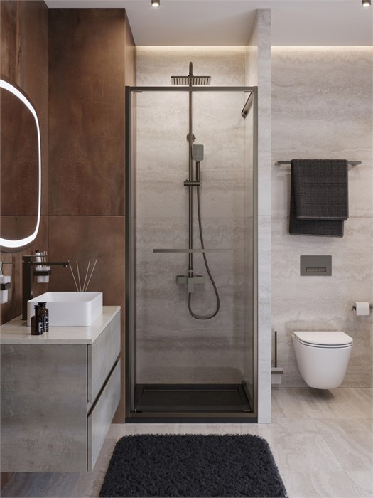 Душевая дверь CEZARES LUX-B-FS-1-70-C-GM LUX-B-FS-1-70-C-GM