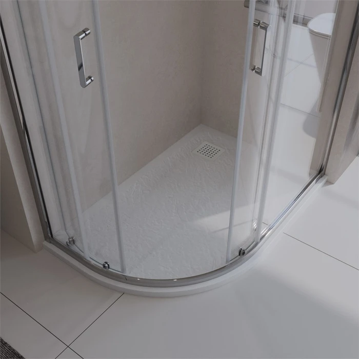 TRAY-MR-UNO-RH-120/80-550-35-W-R-BO Поддон из искусственного мрамора в комплекте с сифоном с белой матовой декоративной накладкой TRAY-MR-UNO-RH-120/80-550-35-W-R-BO