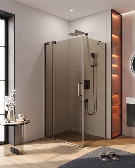 Душевой уголок CEZARES SLIDER-AH-1-80-90/100-BR-GM SLIDER-AH-1-80-90/100-BR-GM
