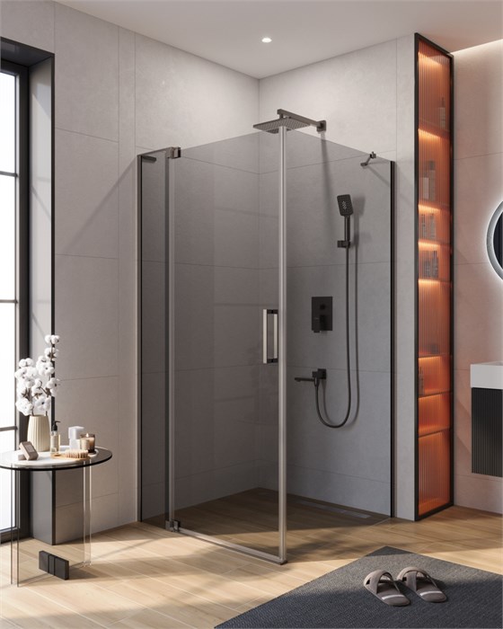 Душевой уголок CEZARES SLIDER-AH-1-100-100/110-GRIGIO-GM SLIDER-AH-1-100-100/110-GRIGIO-GM