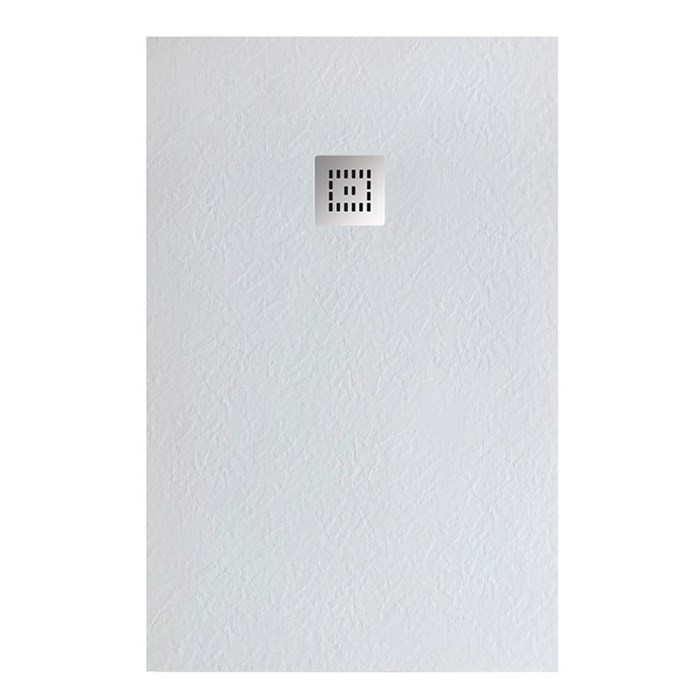 Душевой поддон из искусственного мрамора в комплекте с сифоном BelBagno UNO TRAY-MR-UNO-AH-160/80-35-W-CR TRAY-MR-UNO-AH-160/80-35-W-CR