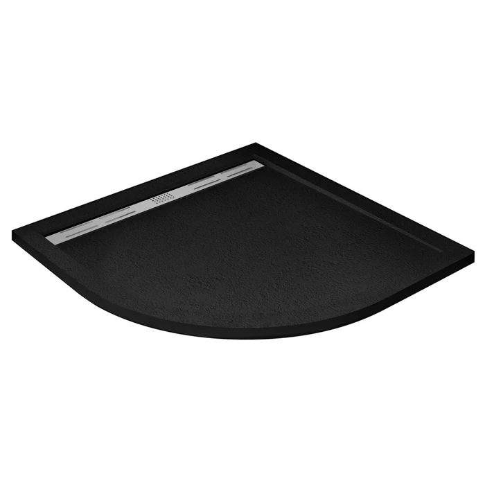 TRAY-AS-R-90-30-NERO Поддон из искусственного мрамора, чёрный матовый TRAY-AS-R-90-30-NERO