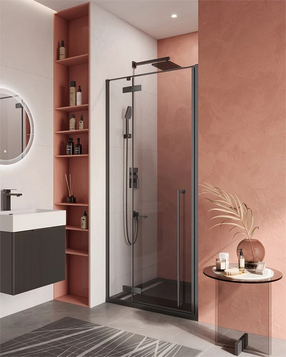LINER-B-12-90-C-NERO-L Душевая дверь LINER-B-12-90-C-NERO-L