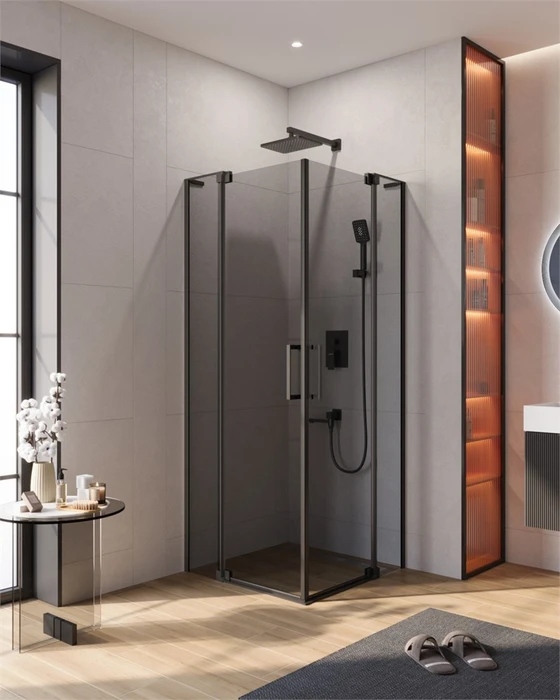 SLIDER-AH-2-70/80-80/90-GRIGIO-NERO Душевой уголок SLIDER-AH-2-70/80-80/90-GRIGIO-NERO