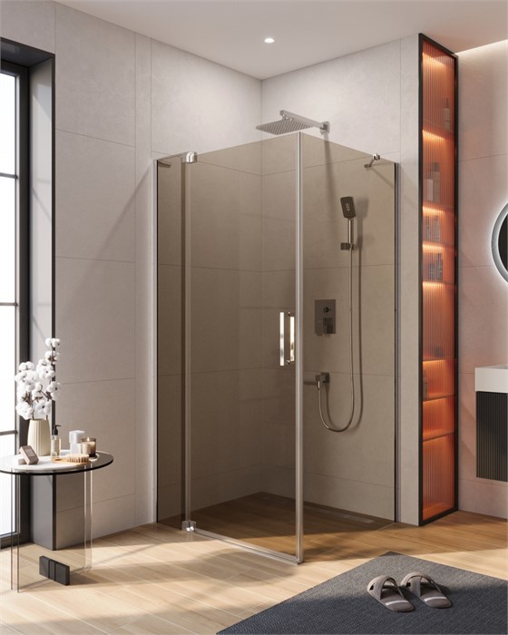 Душевой уголок CEZARES SLIDER-AH-1-90-100/110-BR-Cr SLIDER-AH-1-90-100/110-BR-Cr