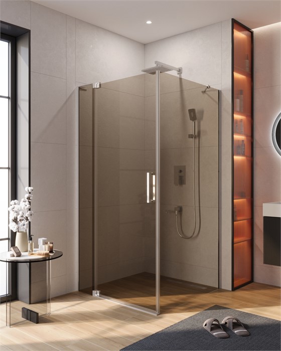 Душевой уголок CEZARES SLIDER-AH-1-100-90/100-BR-Cr SLIDER-AH-1-100-90/100-BR-Cr