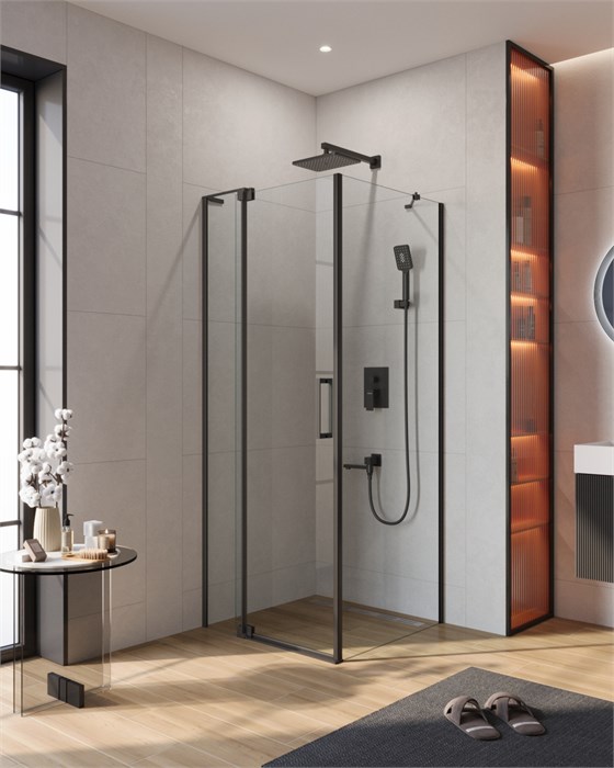 Душевой уголок CEZARES SLIDER-AH-1-80-70/80-C-NERO SLIDER-AH-1-80-70/80-C-NERO