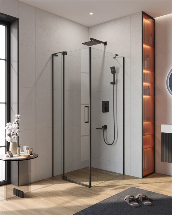 Душевой уголок CEZARES SLIDER-AH-1-90-80/90-C-NERO SLIDER-AH-1-90-80/90-C-NERO