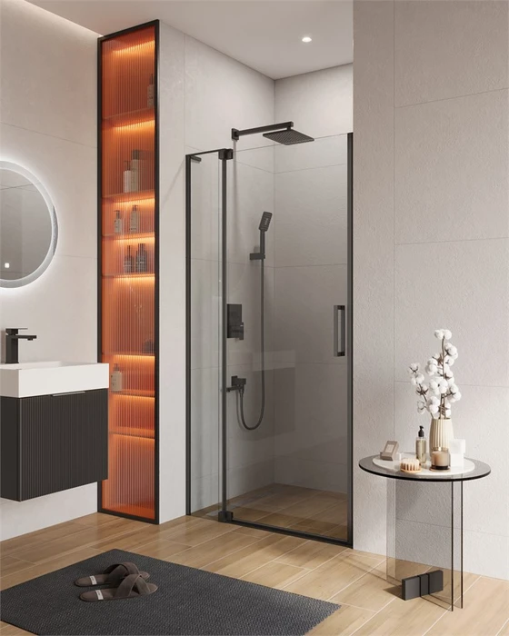 SLIDER-B-1-90/100-C-NERO Душевая дверь SLIDER-B-1-90/100-C-NERO