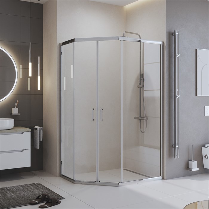 Душевой уголок BelBagno UNO-195-PH-2-100/80-C-Cr UNO-195-PH-2-100/80-C-Cr