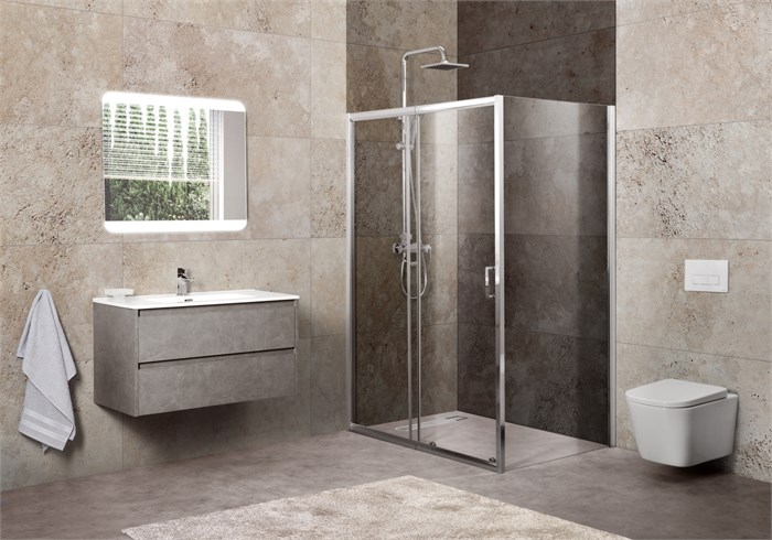 Душевой уголок BelBagno UNIQUE-AH-1-120/135-80-C-Cr UNIQUE-AH-1-120/135-80-C-Cr