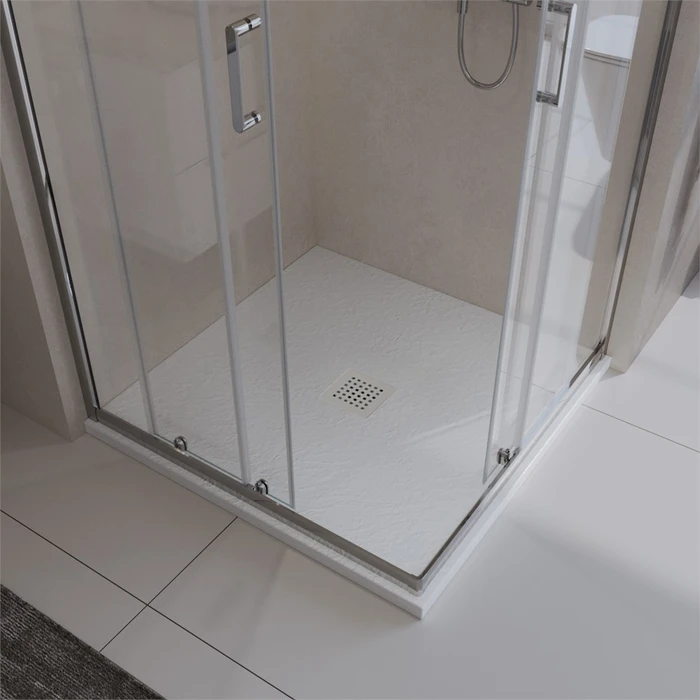 Душевой поддон из искусственного мрамора в комплекте с сифоном BelBagno UNO TRAY-MR-UNO-A-80-35-W-BO TRAY-MR-UNO-A-80-35-W-BO
