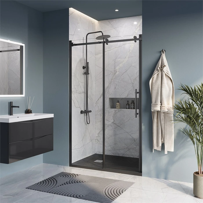 Душевая дверь BelBagno MARINO-BF-1-120-C-NERO MARINO-BF-1-120-C-NERO