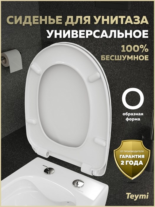 Сиденье для унитаза универсальное Teymi Ritta Uno дюропласт S49905 1225058