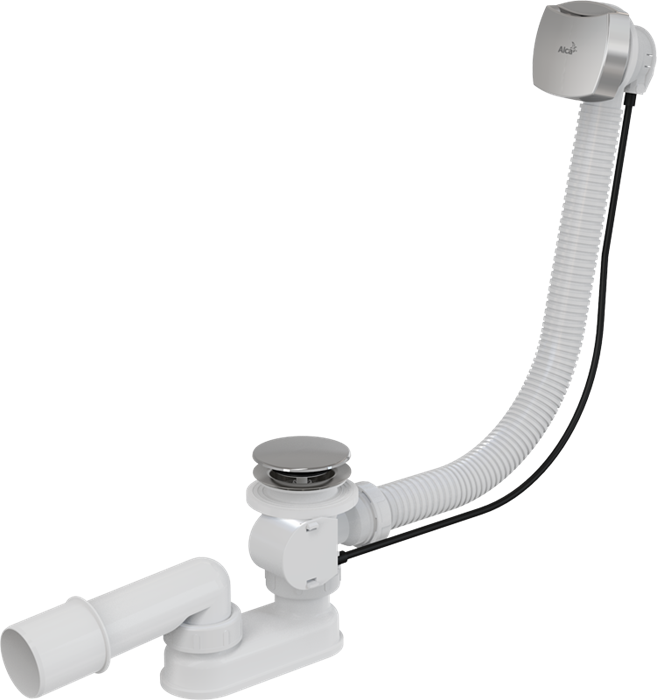 A51CRM Сифон для ванны автомат комплект хромированный пластик/пластик A51CRM