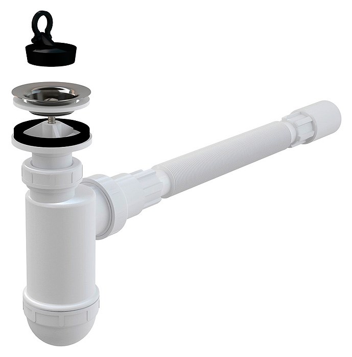 A41 Flexi Сифон для умывальника Ø40 с нержавеющей peшeткой +гибкое соединение A710 замена на AG2105123710 A41 Flexi