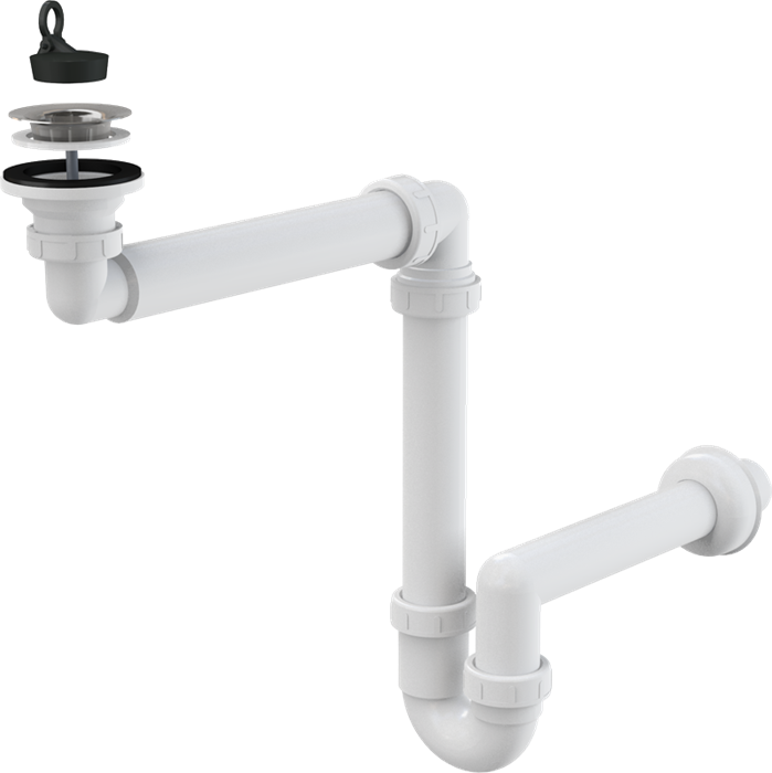 A413 Cифон для умывальника экономящий пространство Ø63 замена на AG210511100 A413